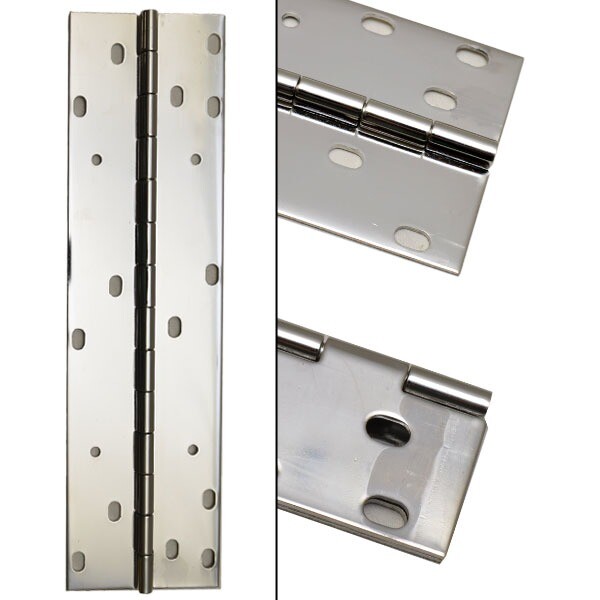 Chaparral Boat Piano Hinge CB202014-09SS | 14 x 4 Inch Stainless Steel