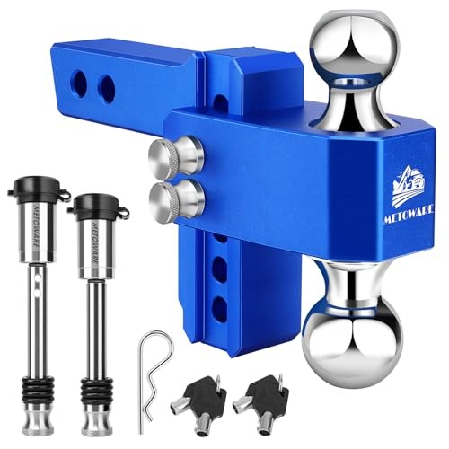 2-Inch Receiver Aluminum Hitch with 4-Inch Drop, Heavy Duty Tow Mount