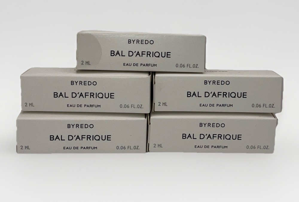 5 Samples Of Byredo Bal D’Afrique EDP  Spray 2ml each/ 10 Ml Total, Travel Size