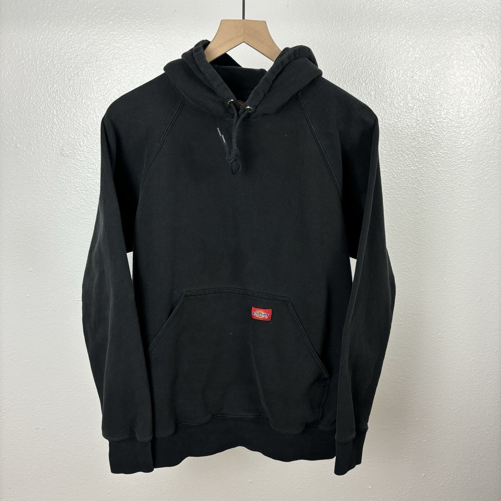 Y2K Dickies Hoodie Mens Medium Black Hooded Sweatshirt 90s Vintage Carhartt USA