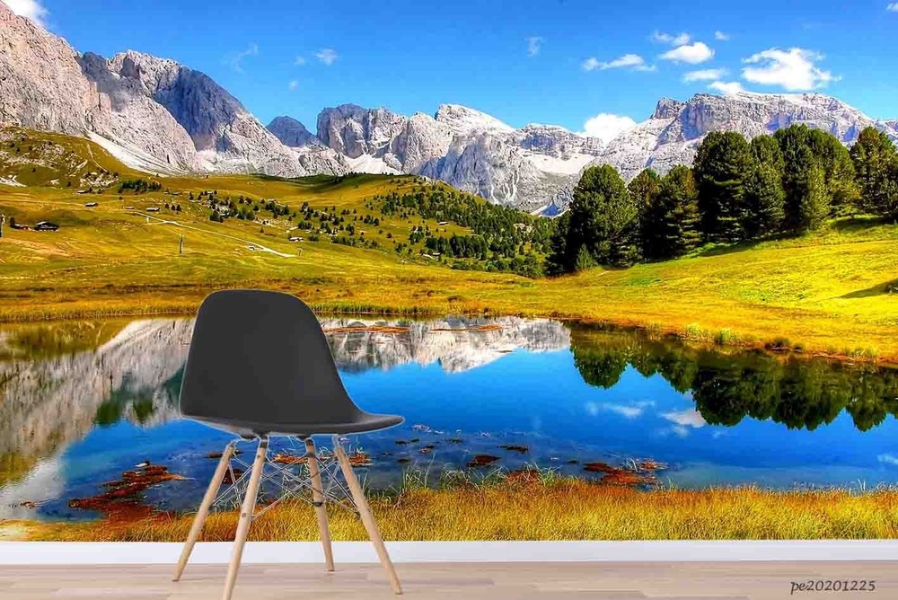 3D Mountain Forest River Landscape Wall Murals Wallpaper Murals Wall Sticker