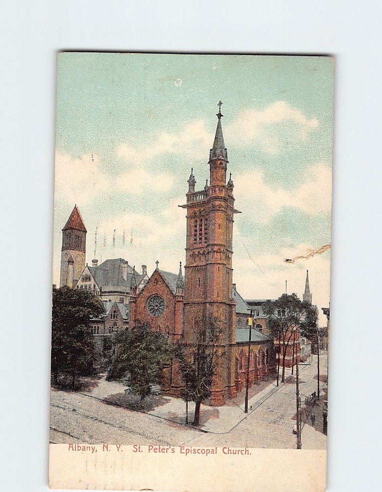 Postcard St Peter's Episcopal Church Albany NY