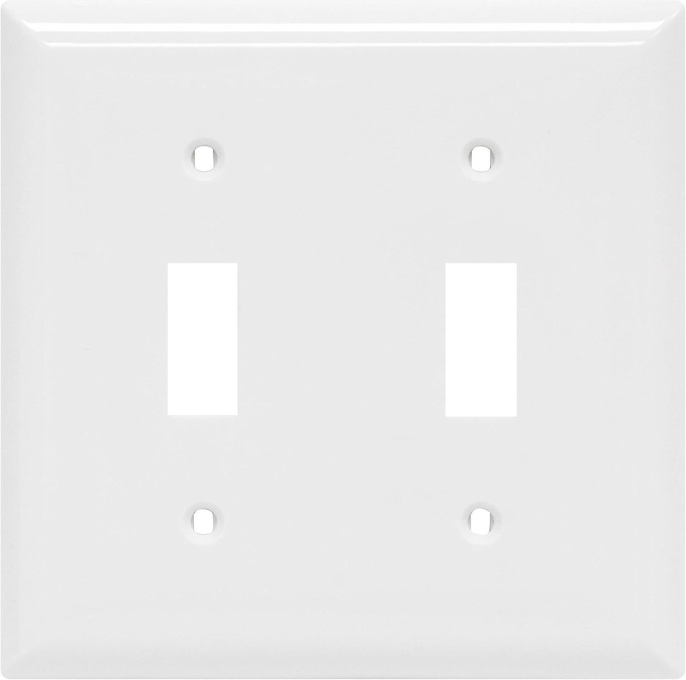 Power Gear Double Wall Plate Cover – 2-Gang Light Switch & Outlet Cover