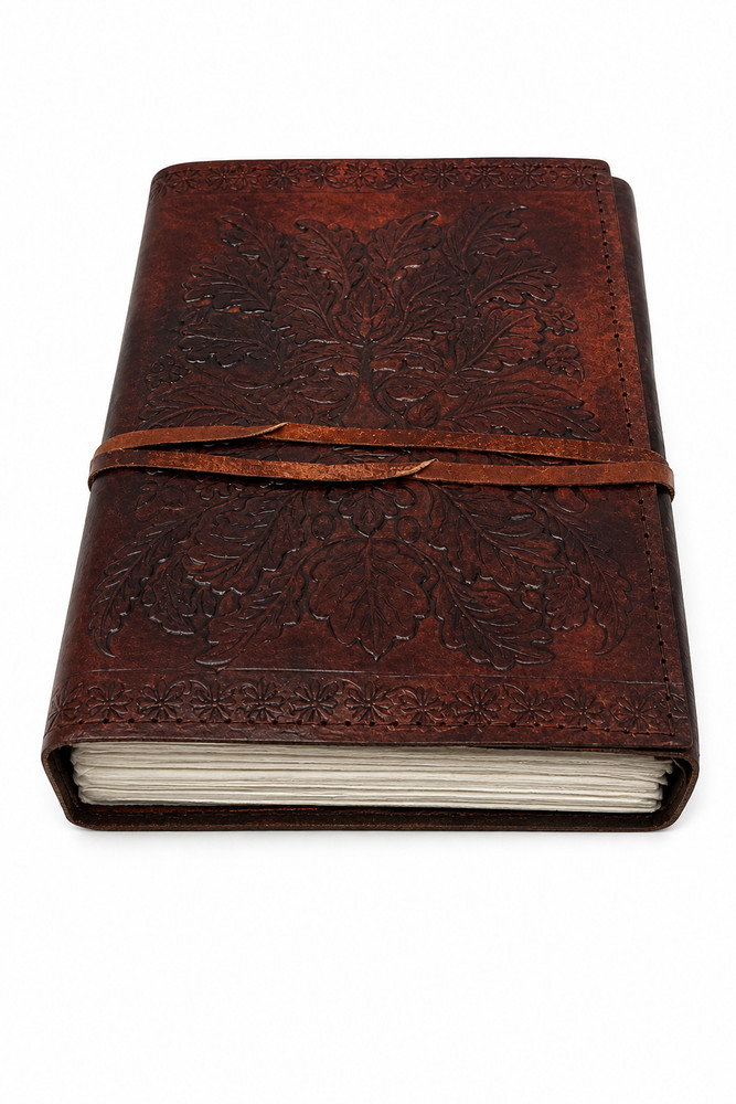 Leather Journal 8x6 Vintage Notebook Diary Writing Book Strap Gift 2229