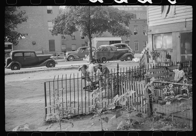 Photo:Washington DC Negro Quarter 1941 Street Scene Children Cars