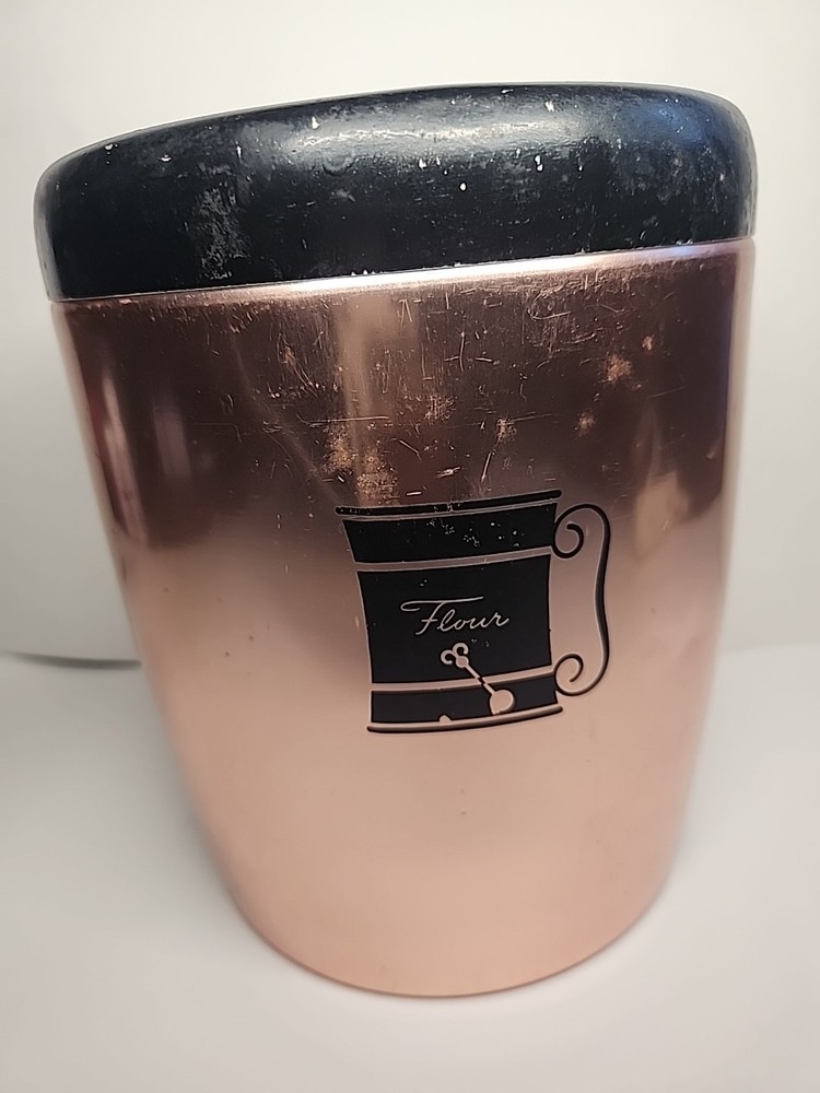 Vintage West Bend Aluminum Canister Set Of 4 Coffee Tea Sugar Flour USA Retro