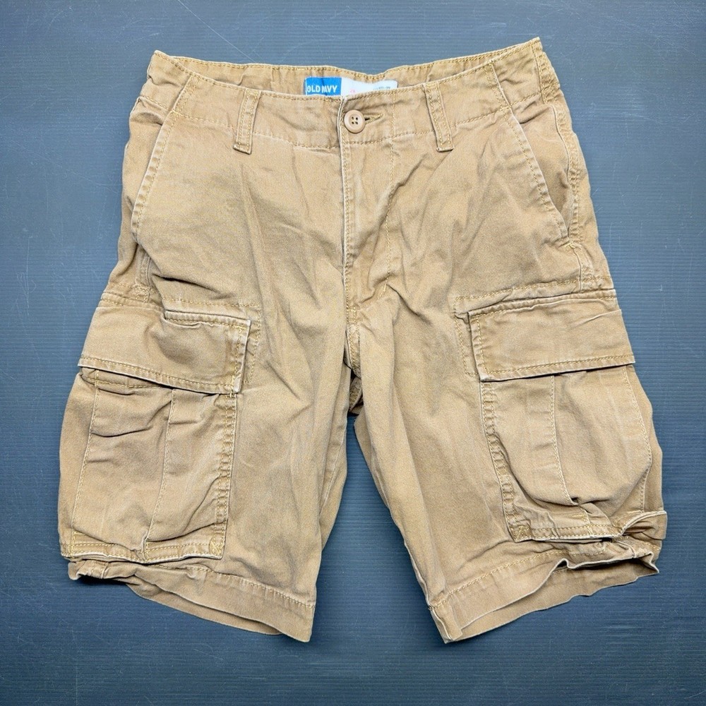Old Navy Men's Size 28 Khaki Tan Shorts Lived-In Straight Cargo NEW 9