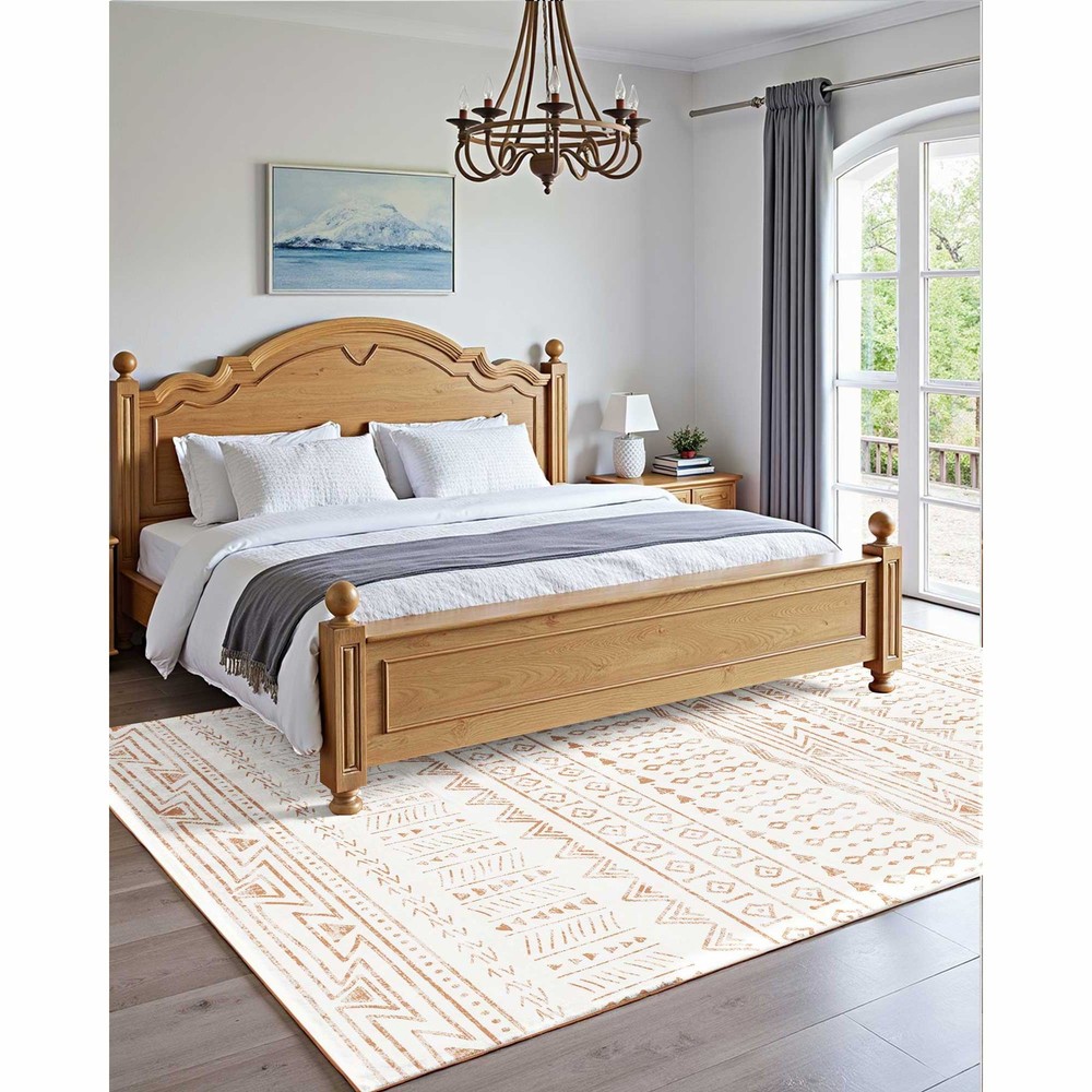 Uimoso Area Rug 6 ft x 9 ft Large Carpet Non Slip Indoor Mat Bedroom Living Room