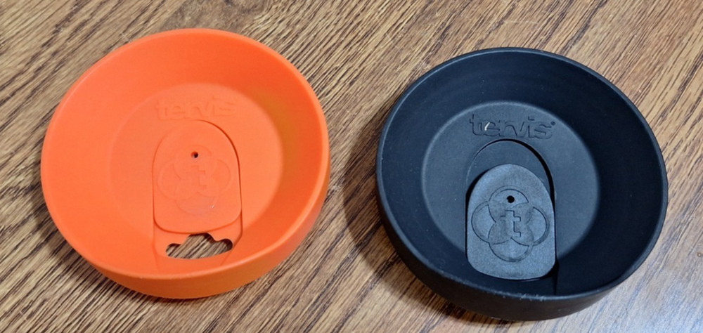 Tervis Tumbler 16oz Travel Lid's with Slider  Orange Black  Lot of 2