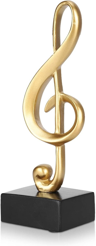 Music Note Statue, Gold Music Note Decorations Sculpture Figurine Music Ornament