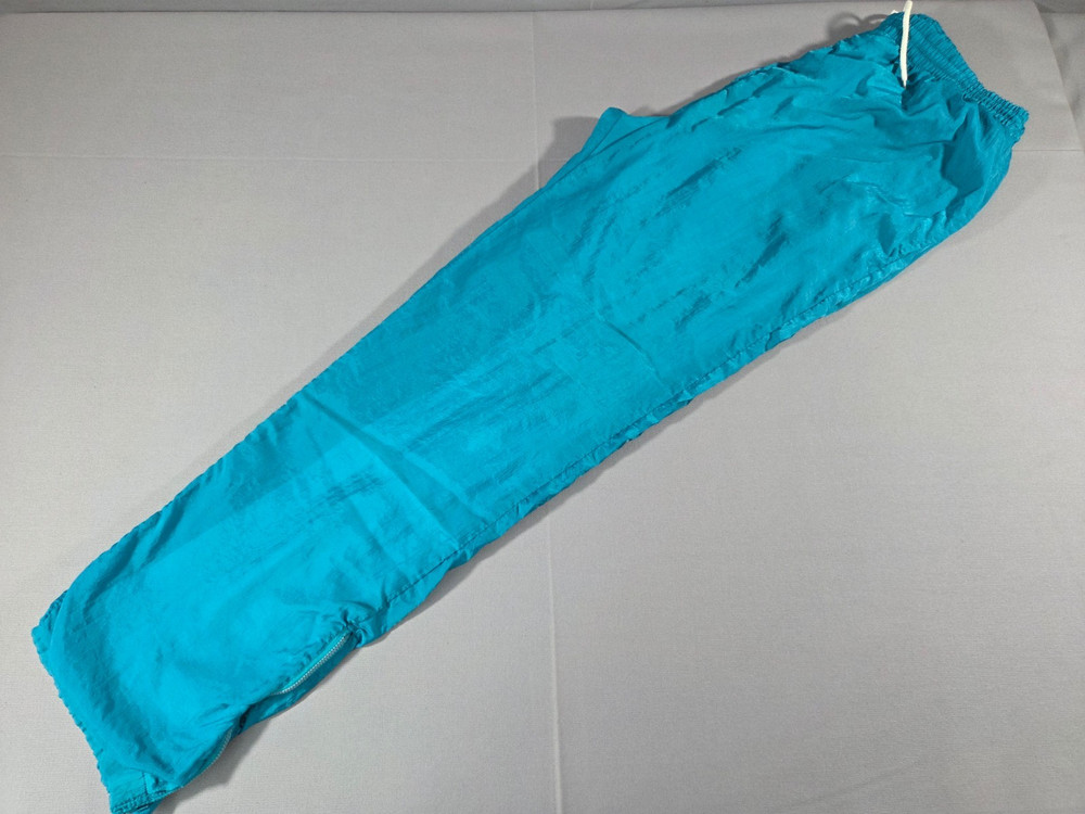 Vintage Wilson Windbreaker Pants Mens XL Teal Nylon Lined Zip Ankle