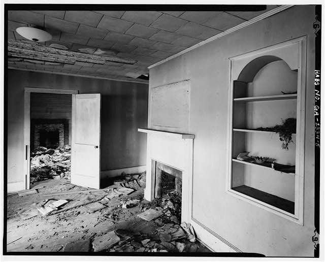 Stockton Georgia Timmerman House 1900s Interior Living Room Den Fireplace