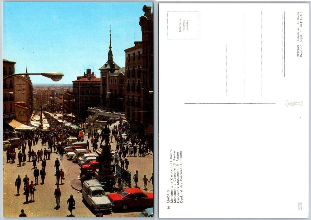 Continental Calle Gran Via Madrid Spain Postcard