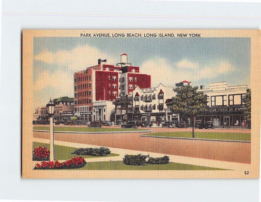 Postcard Park Avenue Long Beach Long Island New York USA