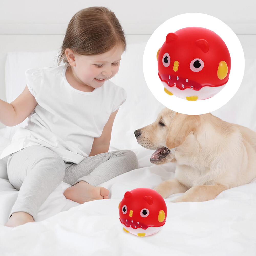 Squeaky Dog Chew Toy Cartoon Latex Teeth Cleaning Toy Interactive Puppy Toy
