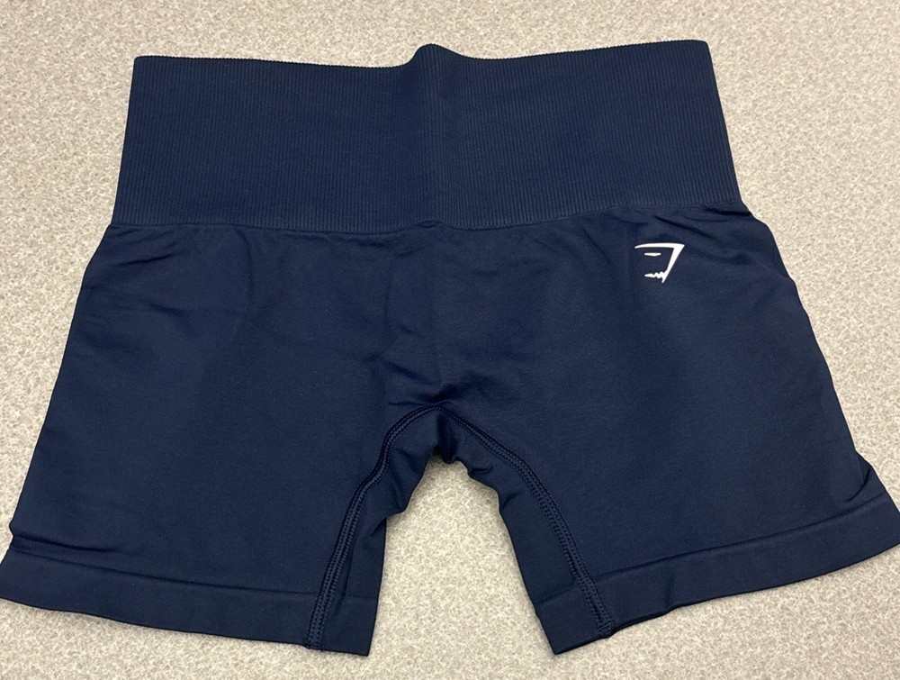 GymShark Everyday Seamless Shorts, Body Fit. X-Small. Blue. NWT.