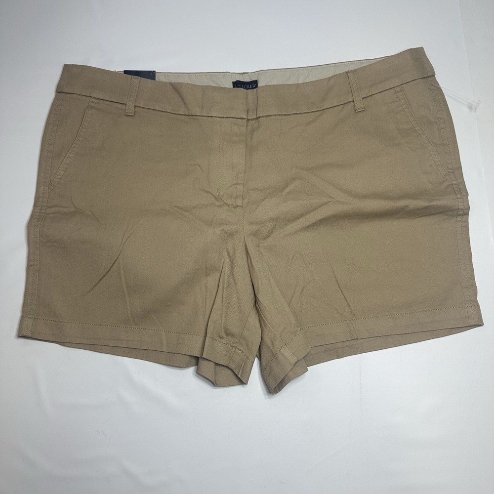 NWT J.Crew Mercantile Line Khaki Chino Women’s 5” Shorts Size 16