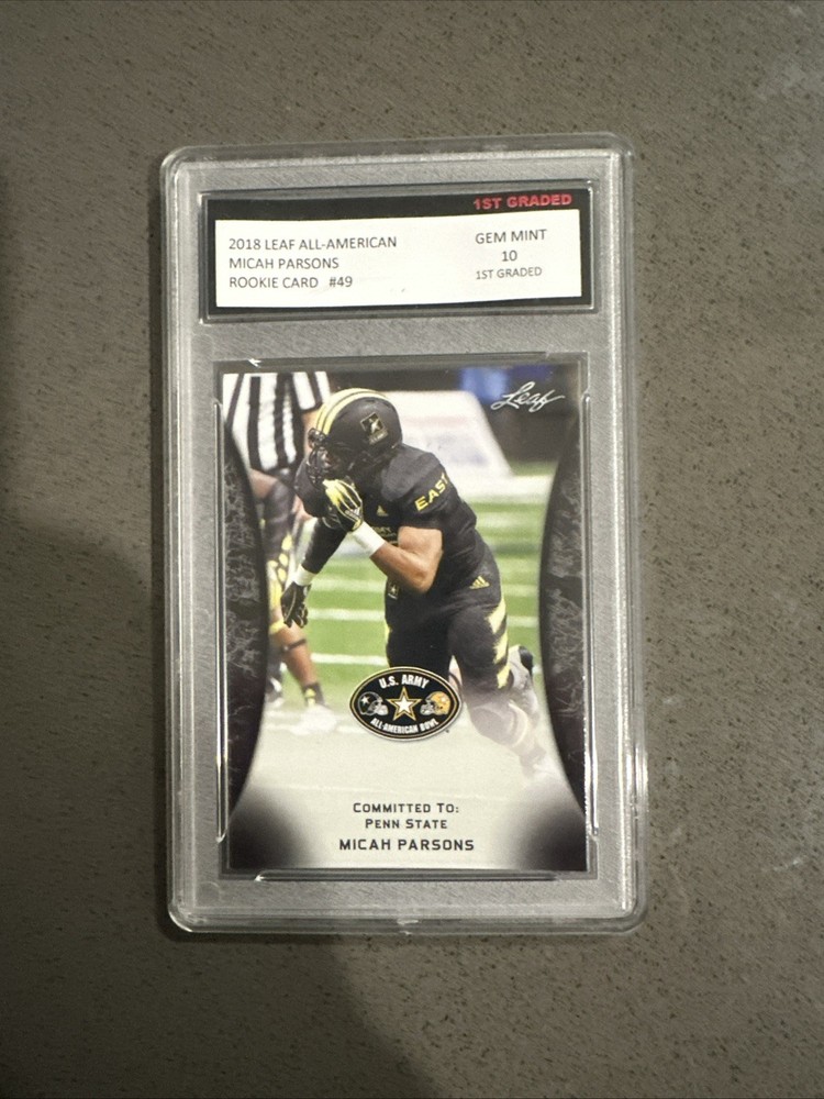 MICAH PARSONS 2018 Leaf Army All-American #49 Penn State COWBOYS-PACKERS RC