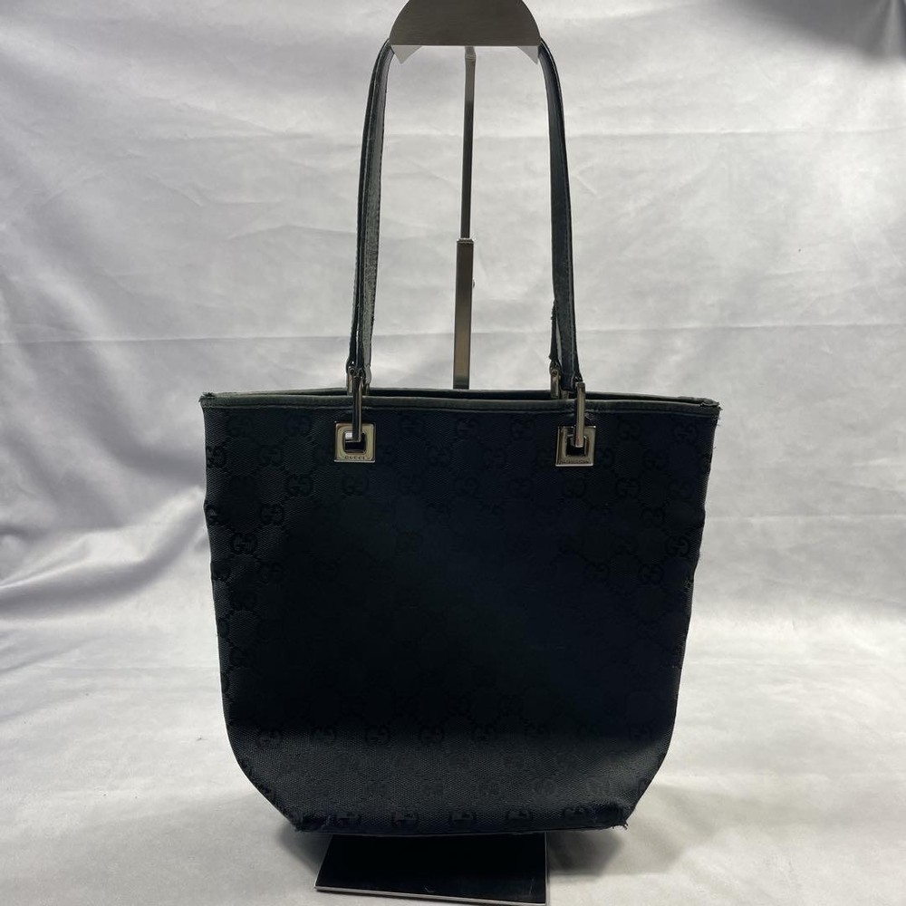 GUCCI GG Canvas Tote Bag in Black Authentic G0803440