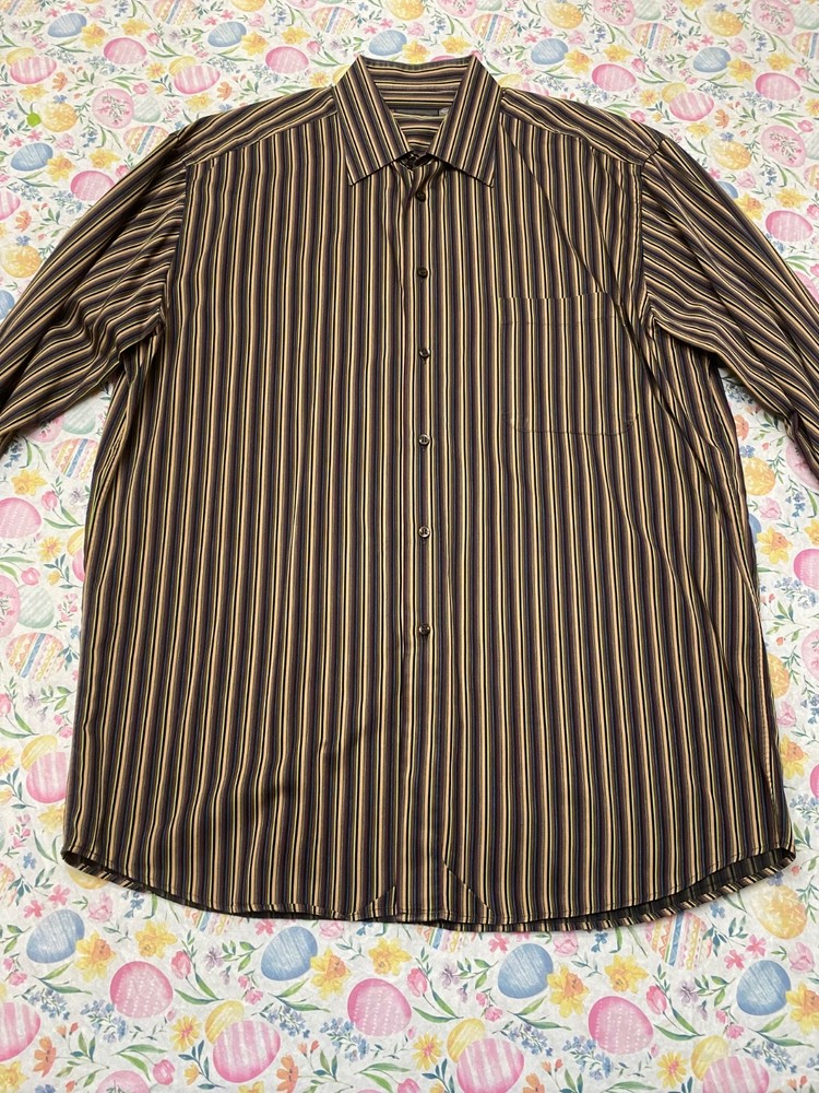 St Croix Italy 100% Cotton Dress Shirt Large