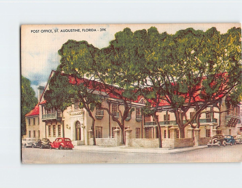 Postcard Post Office Saint St. Augustine Florida USA North America