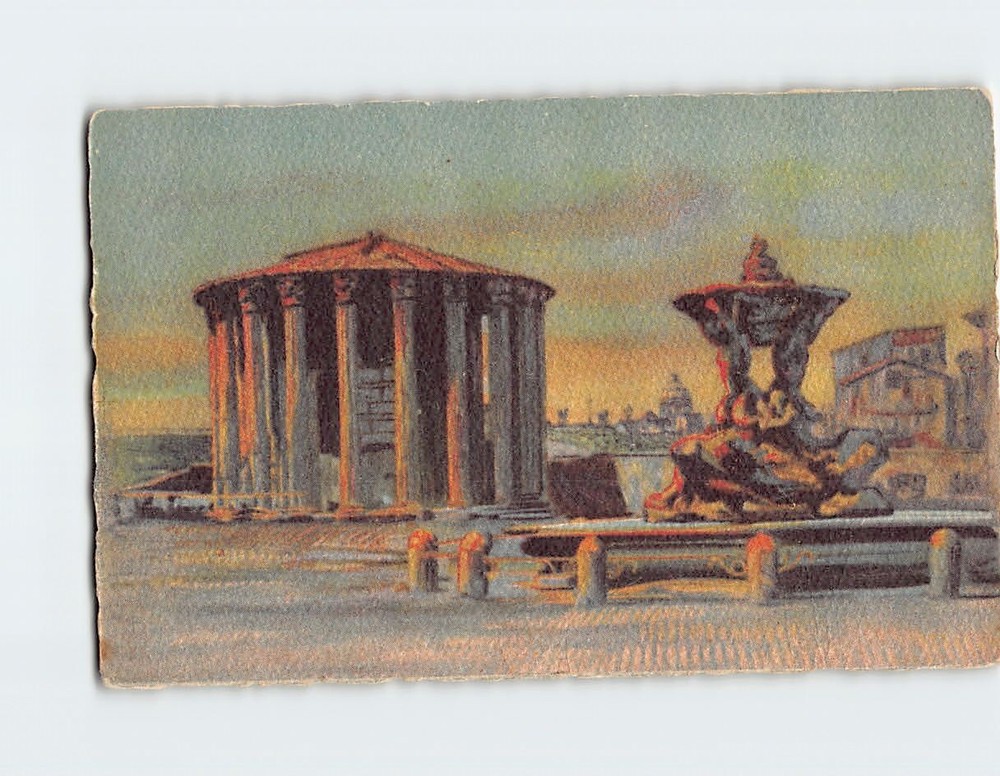 Postcard Tempio di Vesta Rome Italy