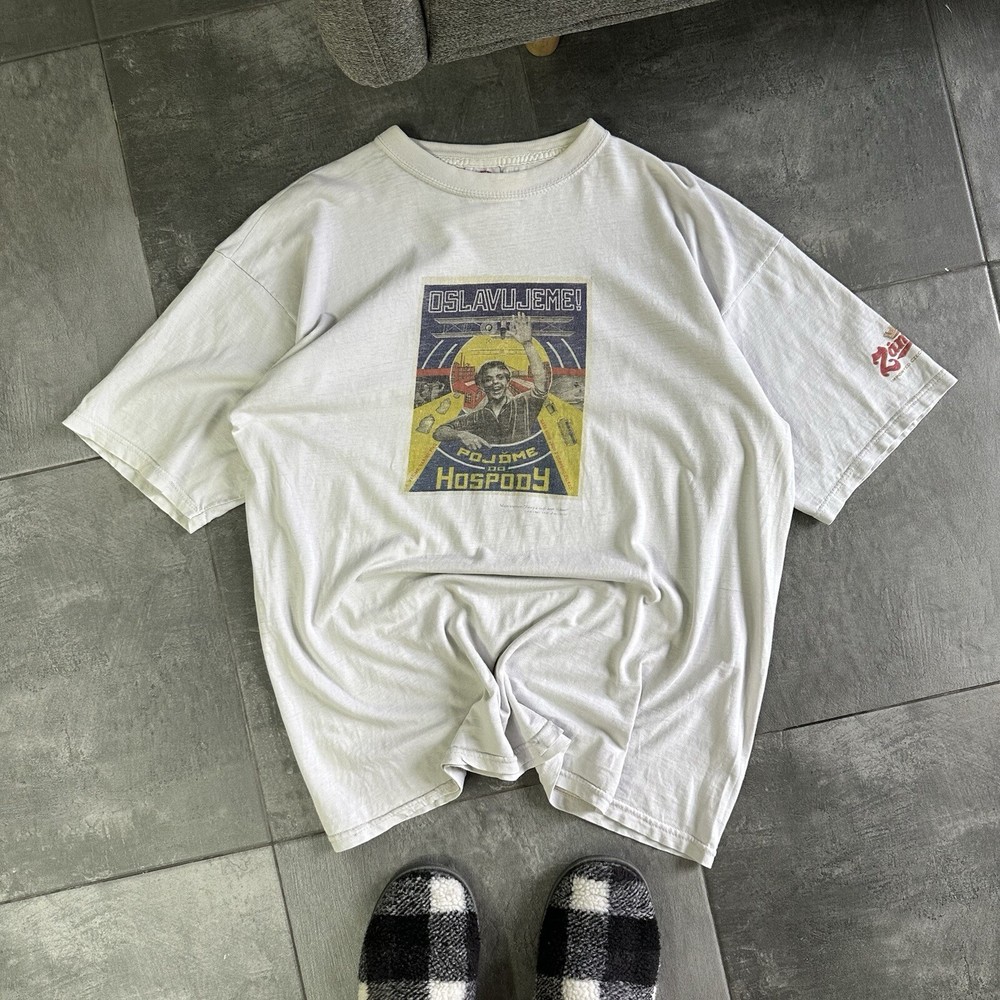 Vintage Y2K Beer Joke T-Shirt 00s Japan USA Slovakia Retro Used Style