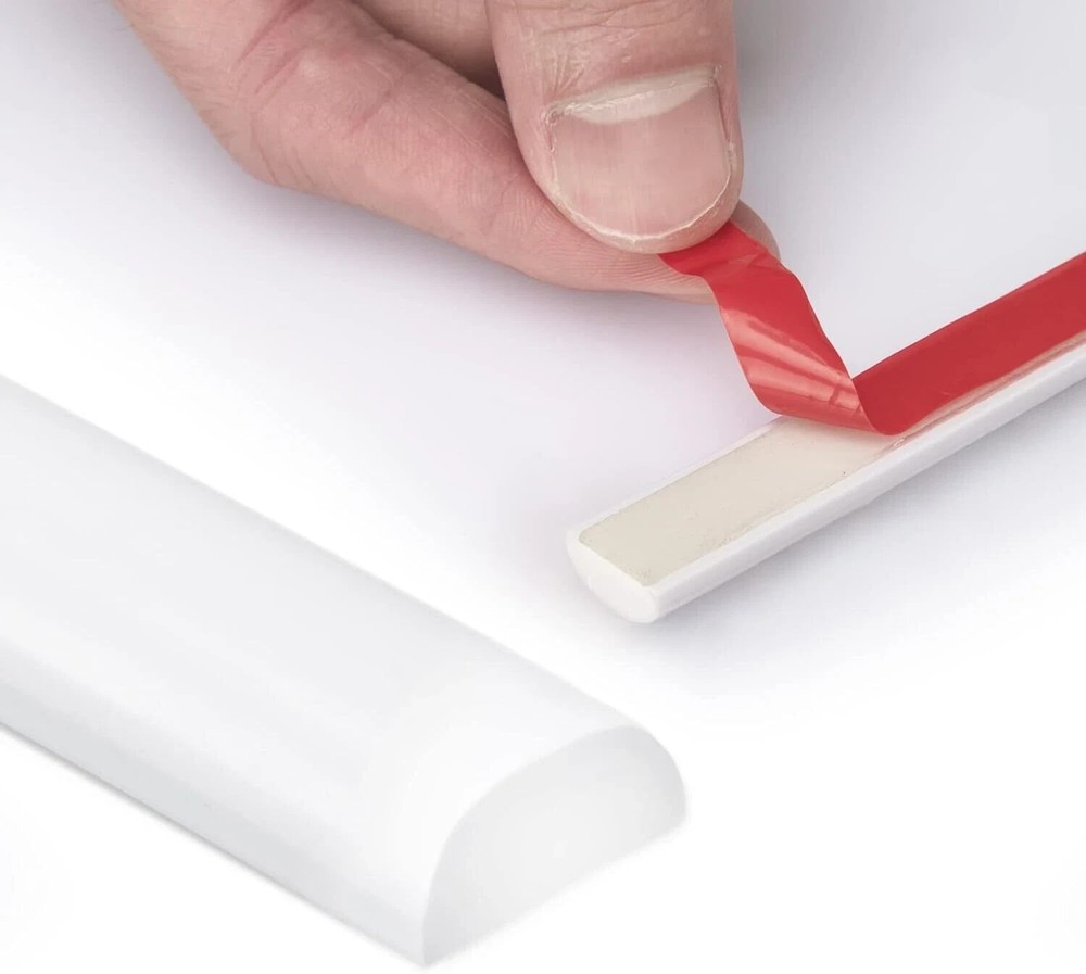 Art3dwallpanels 10 Ft Flexible Peel and Stick Trim Molding for 10 Feet, White