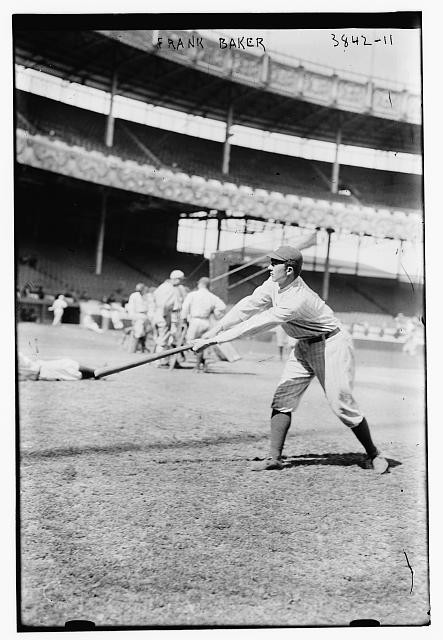 Photo:Frank Baker New York Yankees 1916 Baseball Batting Practice Stadium