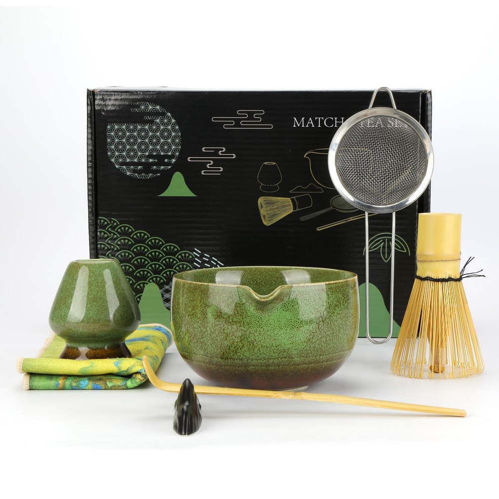 Matcha Whisk Set, 7Pcs Matcha Set Kit include Matcha Bowl, Matcha Whisk and H...