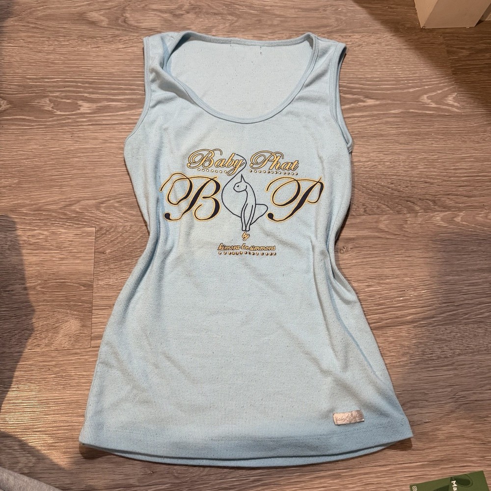Vintage Y2K Baby Blue Baby Phat Tank Top Size M