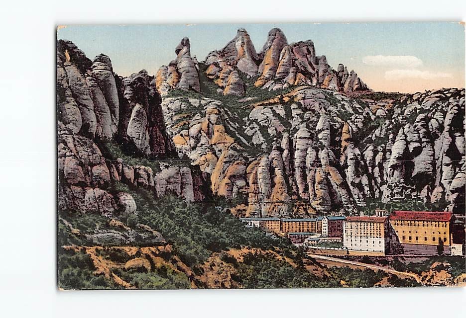 Postcard El Santuario Vista General Montserrat Spain