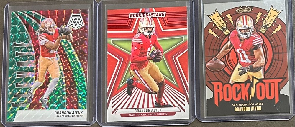 2024 Panini Football Brandon Aiyuk 3 Card Insert/Parallel Trading Lot!