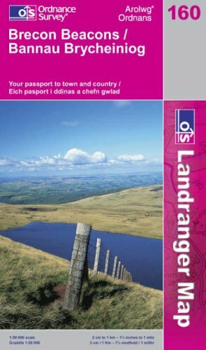 Brecon Beacons Landranger Map by Ordnance Survey Folded Sheet Map