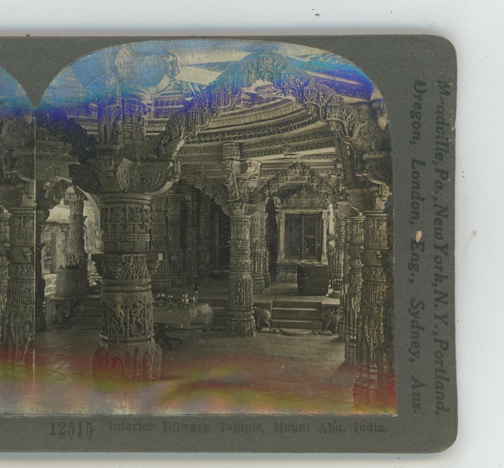 Carved Interior Dilwara Temple Mount Abu India Keystone Stereoview