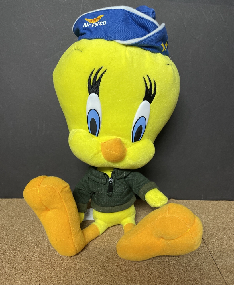 Tweety Bird Plush Air Force Looney Tunes Stuffed Animal 13 Inches