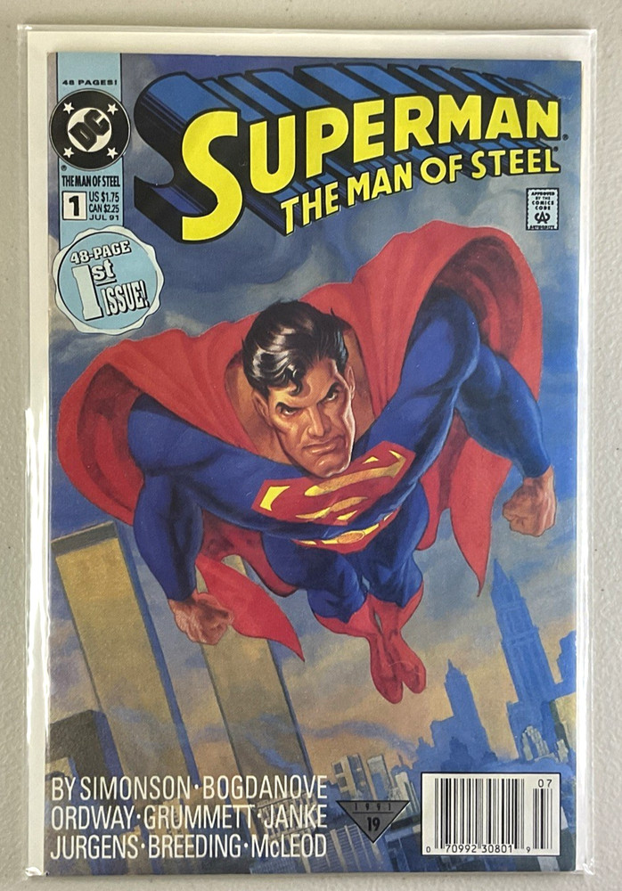 Superman: The Man of Steel #1 Newsstand Variant (DC Comics July 1991), Bag/Board