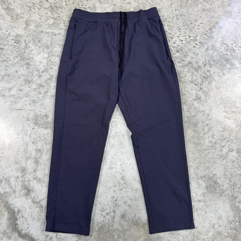 Public Rec Pants Mens 36x30 Navy Blue Jogger Athletic Tapered Drawstring Stretch