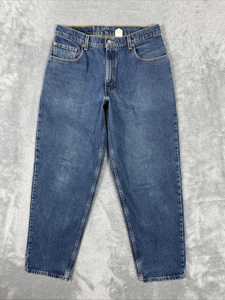 Levis 570 Jeans Men's 33x32 Blue Vtg. Baggy Fit 100% Cotton Pants Mexico Made