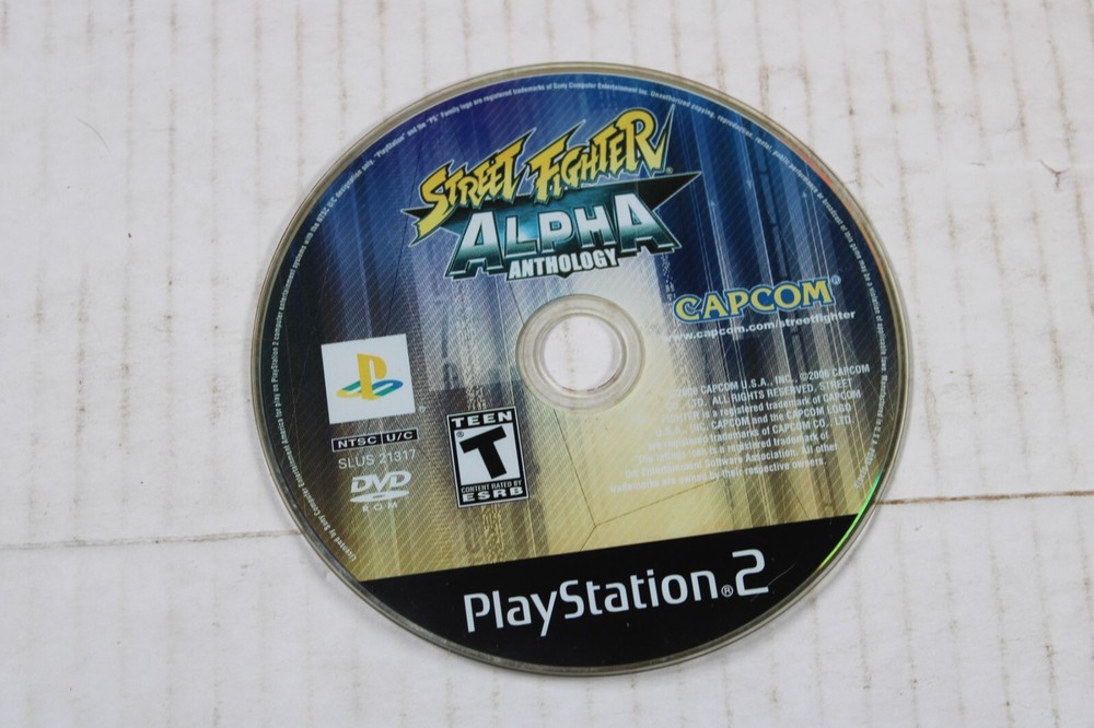 Street Fighter Alpha Anthology (Sony PlayStation 2, 2006, PS2) Game Disc Only
