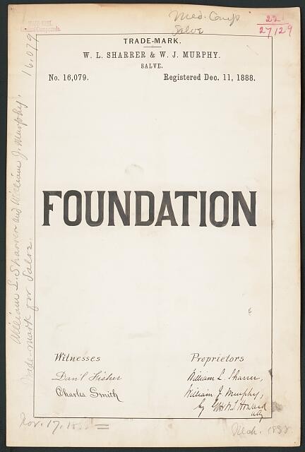 Photo: W. L. Sharrer & W. J. Murphy for Foundation brand Salve