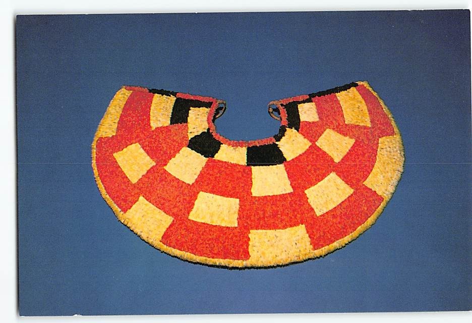 Postcard Hawaiian Feather Cape Bernice P. Bishop Museum Honolulu Hawaii USA