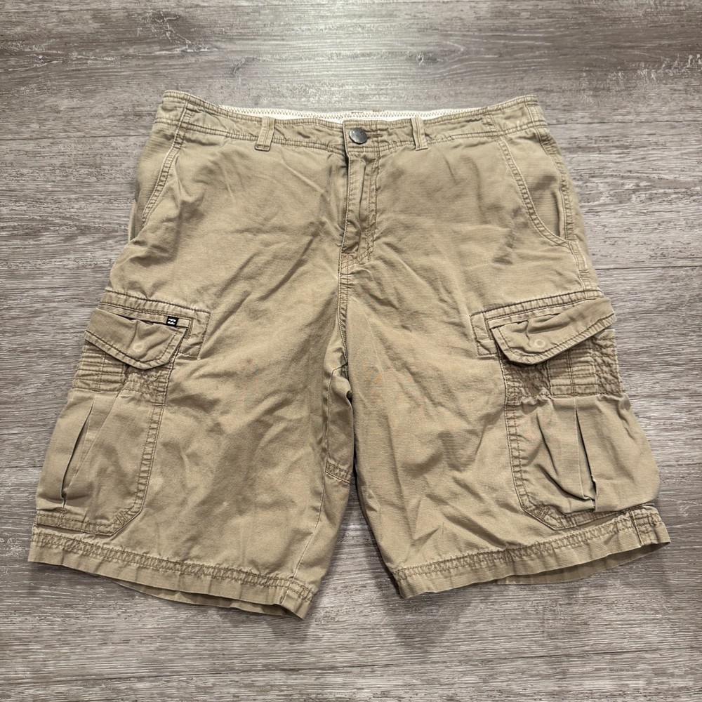 Billabong Shorts Mens 32 Beige Baggy Loose Relaxed Skate Surf Y2K Adult summer