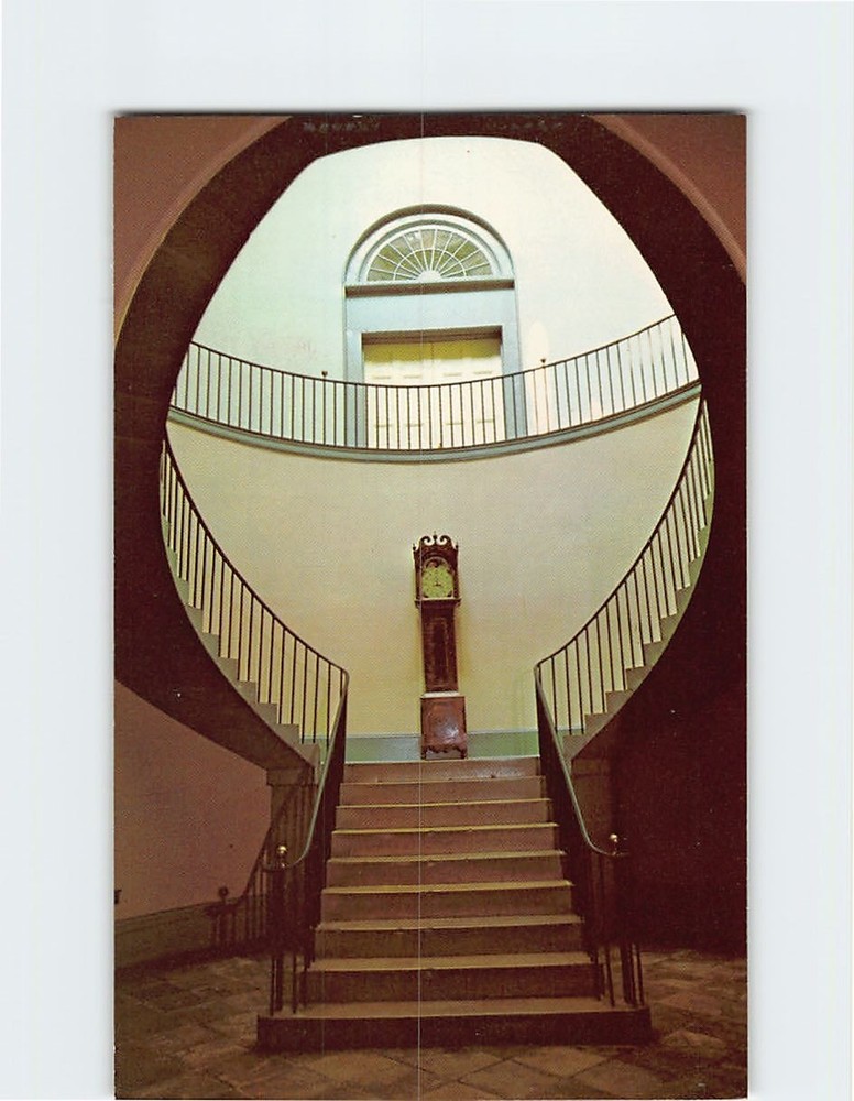 Postcard Stone stairway Old State House Frankfort Kentucky USA