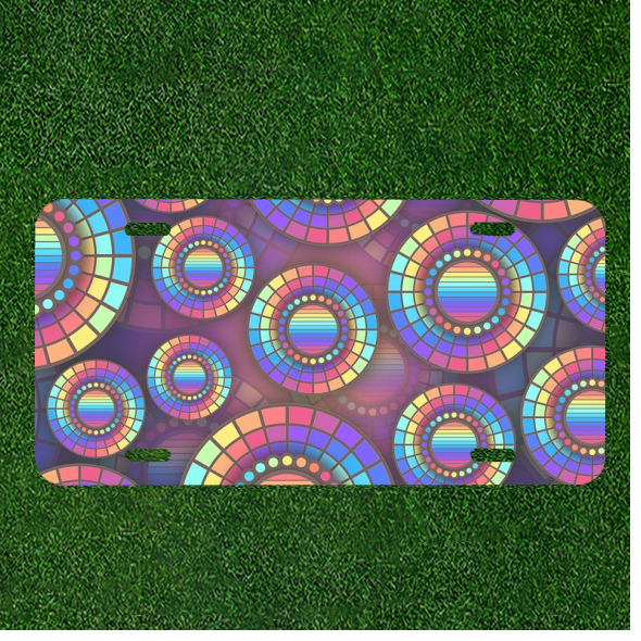 Custom Colorful Abstract Personalized Car License Plate  