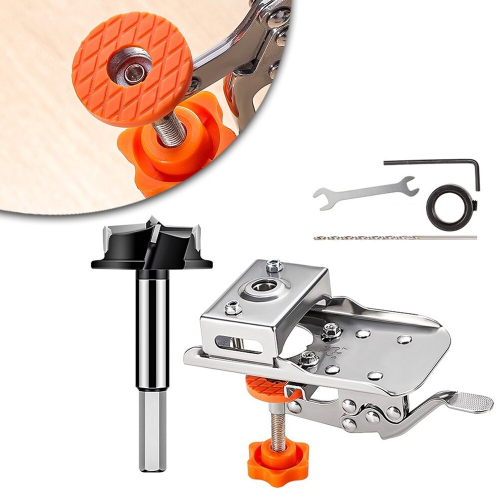 Effort saving 35mm Concealed Hinge Drilling Jig for Efficient Woodworking