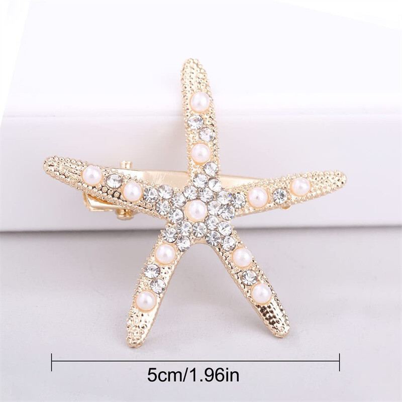 3 Pcs Starfish Hair Clip Bridal Flower Girl Accessories for Wedding