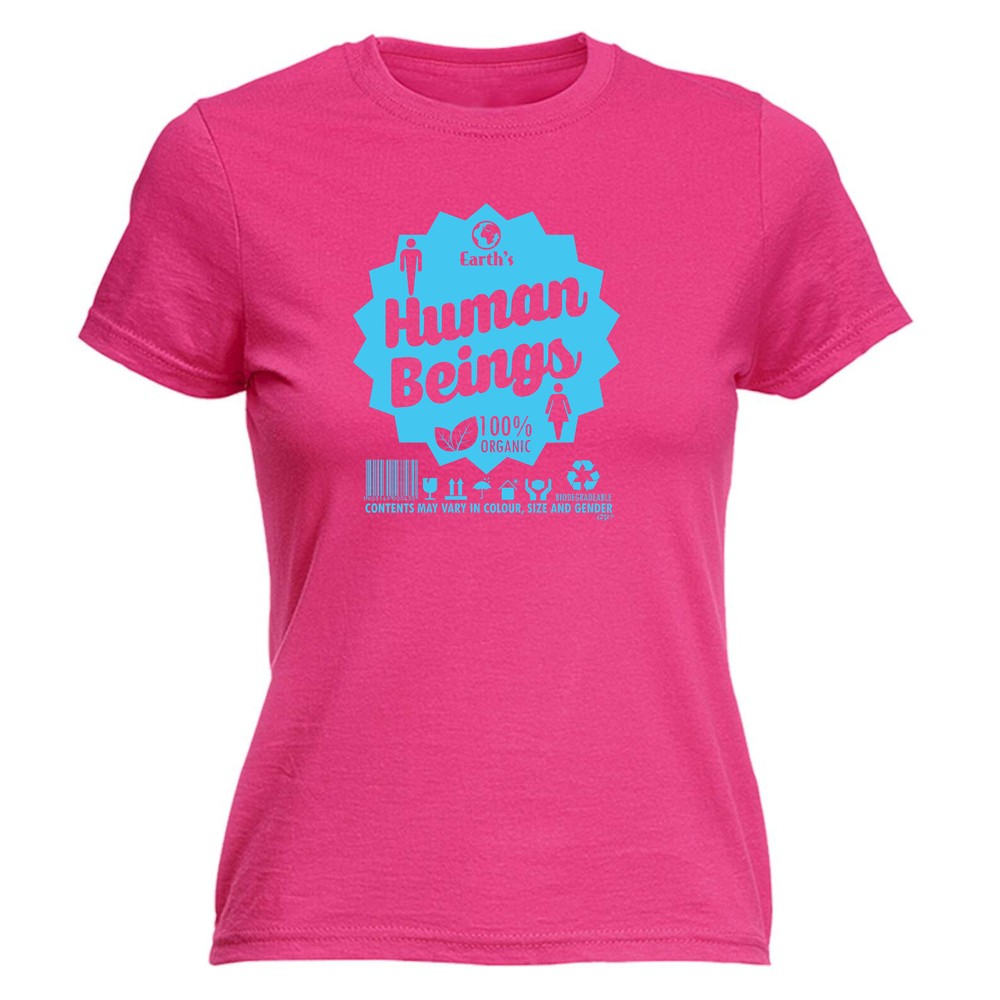 Earths Human Beings - Womens T Shirt Funny T-Shirt Novelty gift tshirt