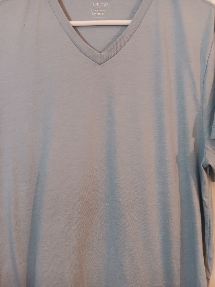 J.CREW Women's V-Neck T-Shirt Size Large Gray Short Sleeve
