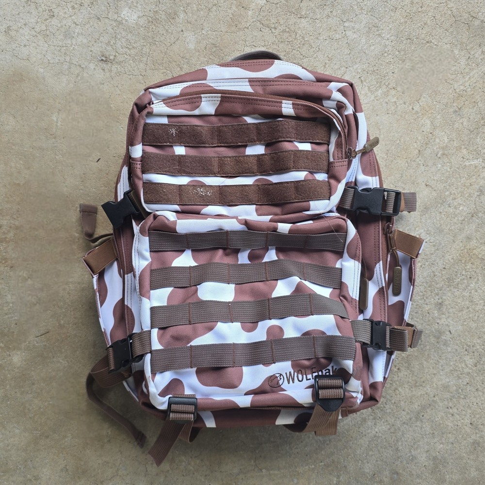 Wolfpak 35L Medium Backpack Cow Print Tactical Gym Workout Fitness